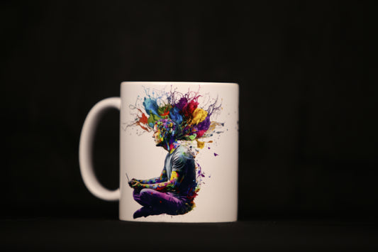 11 oz Colorful mind coffee mug