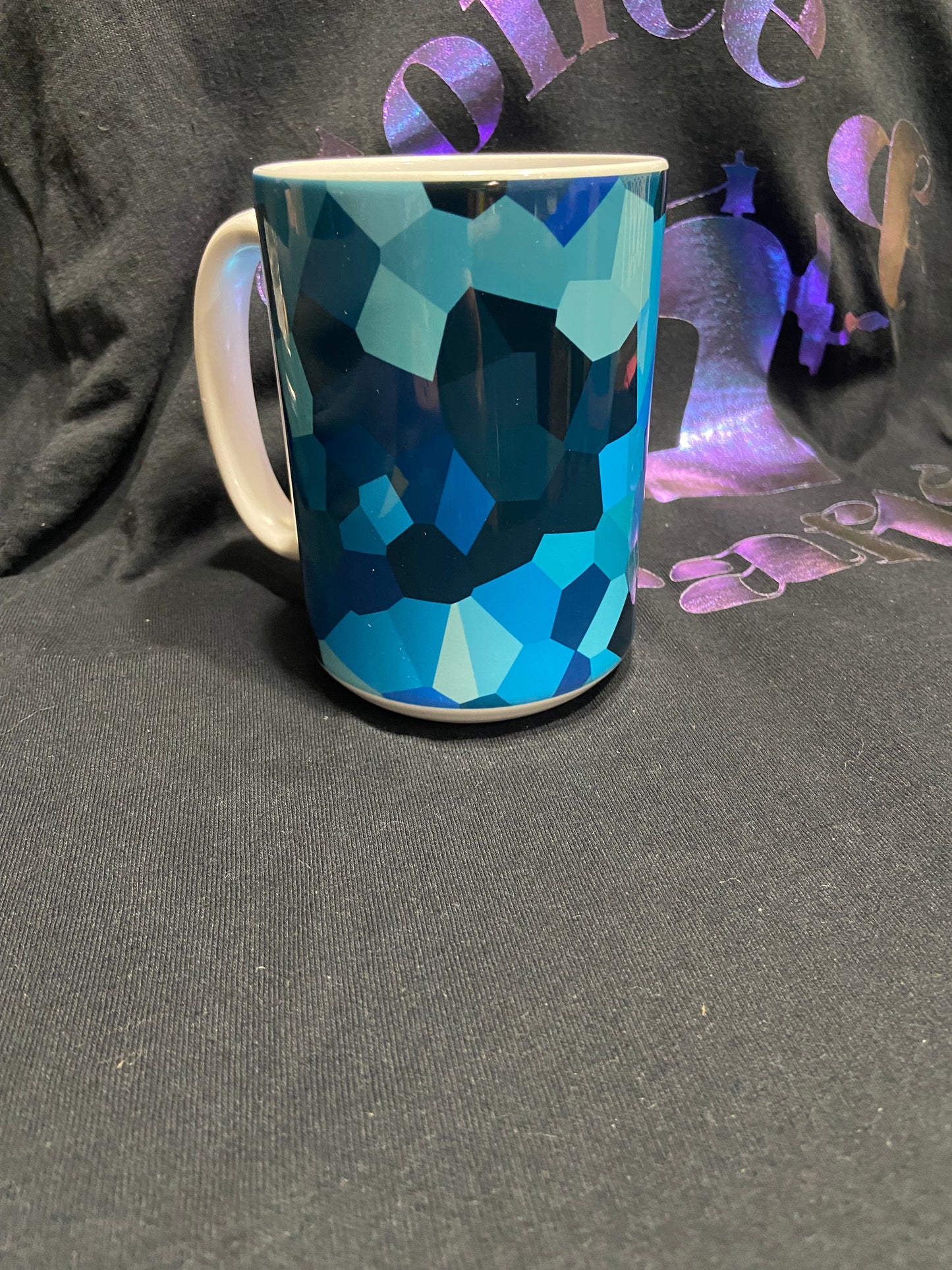 15oz Blue Kaleidoscope coffee mug