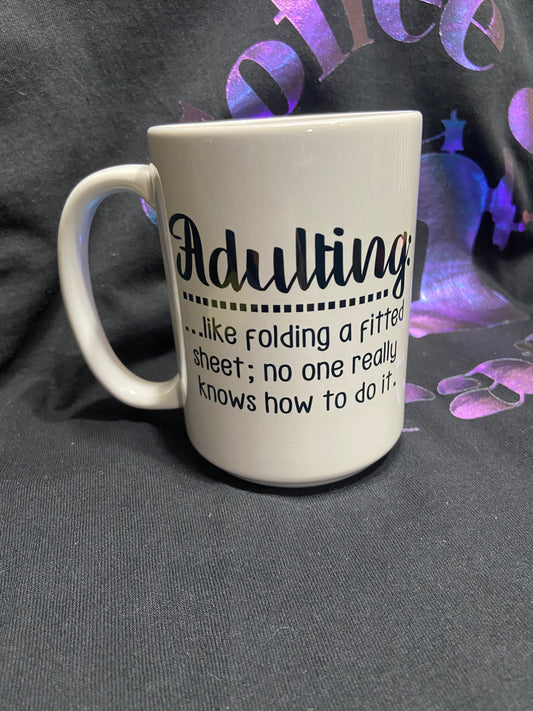 15oz Adulting coffee mug